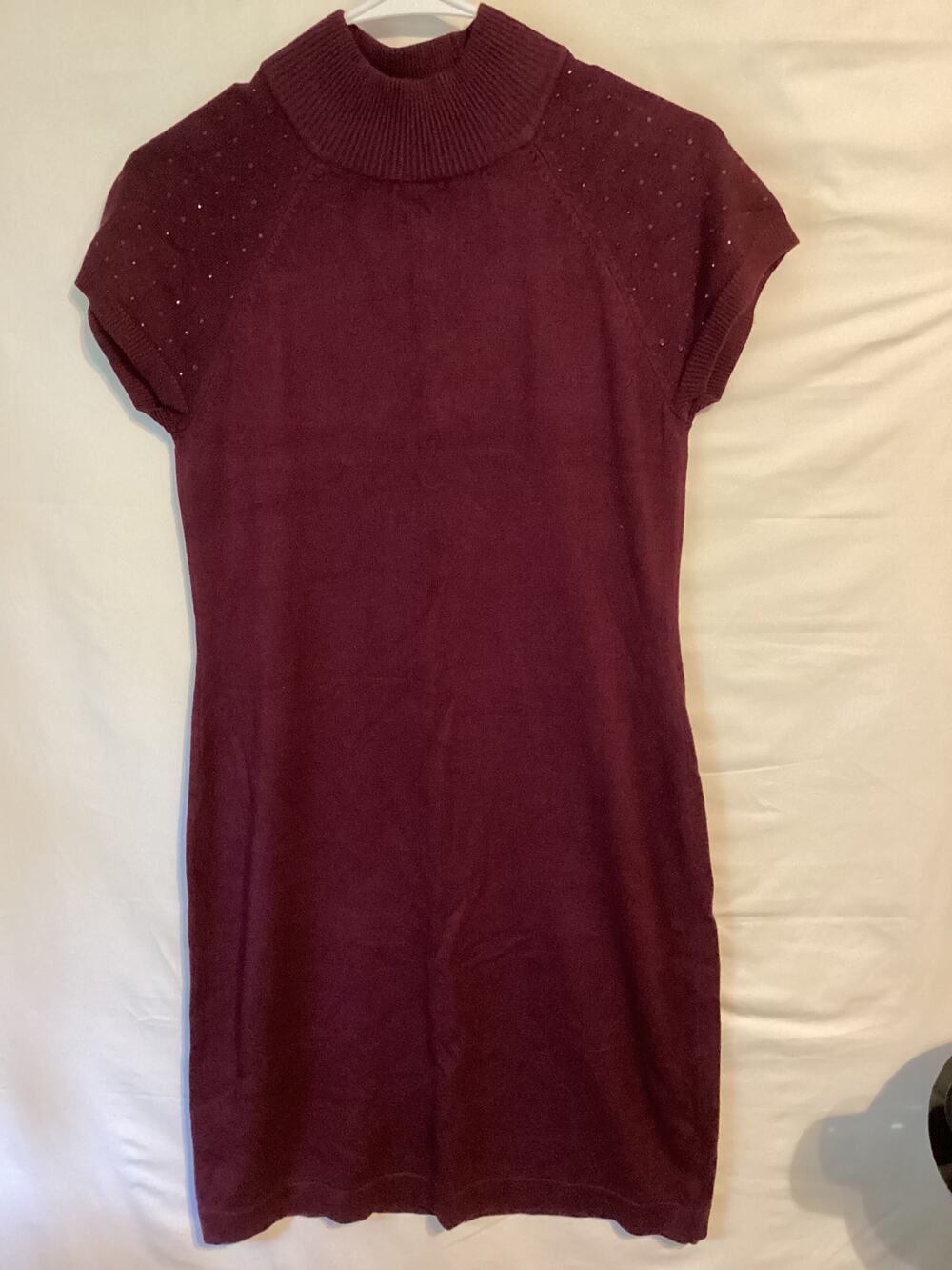 1013 AB Studio Women Bodycon Mini Embellished Short Sleeve Party Pencil Small